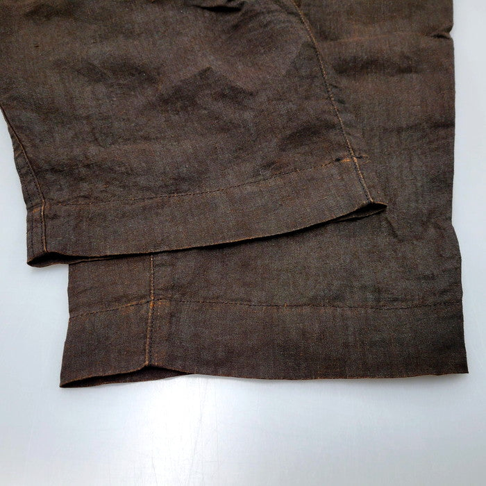 【中古品】【メンズ】 HAVERSACK ハバーザック LINEN TYPEWRITER WIDE EASY PANTS 862126 リネン タイプライター ワイド イージーパンツ ボトムス 151-241125-as-25-izu サイズ：L カラー：ブラウン系 万代Net店