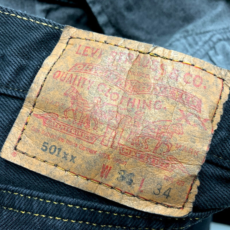 【中古品】【メンズ】 Levi's リーバイス DENIM PANTS 501 後染め ブラック デニムパンツ 刻印647 ジーンズ ボトムス 157-241124-as-31-izu サイズ：33×34 カラー：ブラック 万代Net店