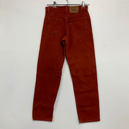 【中古品】【メンズ】 Levi's リーバイス 90S DENIM PANTS 555 後染めレッド カラーデニムパンツ 刻印515 USA製 オレンジタブ 96年5月製造 ジーンズ ボトムス 157-241123-as-23-izu サイズ：31×32 カラー：レッド 万代Net店