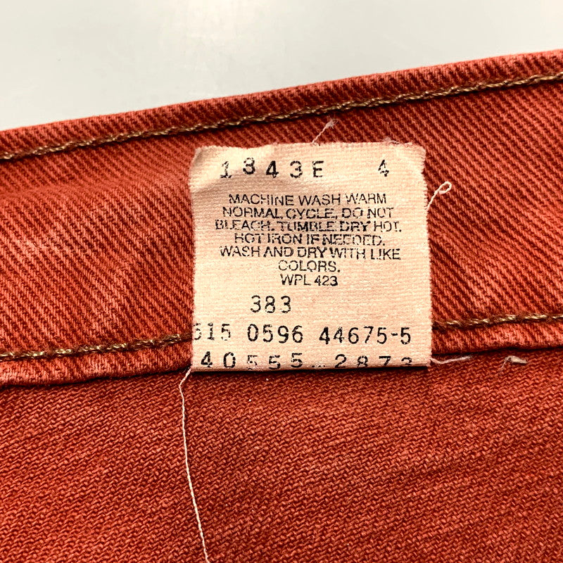 【中古品】【メンズ】 Levi's リーバイス 90S DENIM PANTS 555 後染めレッド カラーデニムパンツ 刻印515 USA製 オレンジタブ 96年5月製造 ジーンズ ボトムス 157-241123-as-23-izu サイズ：31×32 カラー：レッド 万代Net店