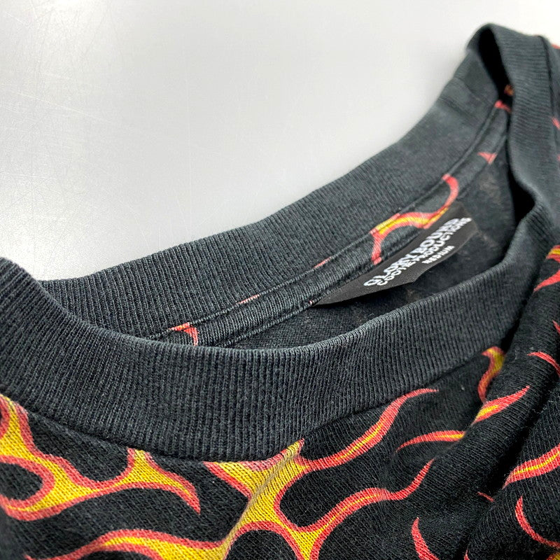 【中古品】【メンズ】  COOTIE PRODUCTIONS GLORY BOUND クーティープロダクションズ グローリーバウンド 17SS LS FIRE PATTERN TEE ロングスリーブ ファイヤーパターン Tシャツ 長袖 トップス 142-241125-as-34-izu サイズ：M カラー：ブラック 万代Net店