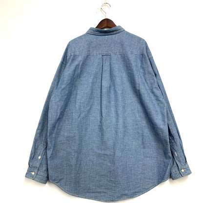 【中古品】【メンズ】 DESCENDANT ディセンダント 23SS KENNEDY'S CHAMBRAY LS SHIRT シャンブレー ロングスリーブ シャツ 長袖 トップス 142-241123-as-36-izu サイズ：4 カラー：ライトインディゴ 万代Net店