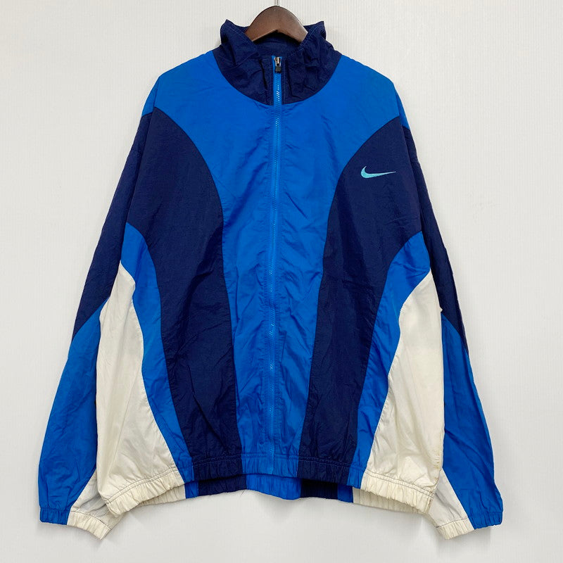 【中古品】【メンズ】 NIKE ナイキ 90S NYLON JACKET 90年代 ナイロンジャケット アウター 長袖 146-241124-ma-06-izu サイズ：XXL カラー：青系マルチ 万代Net店