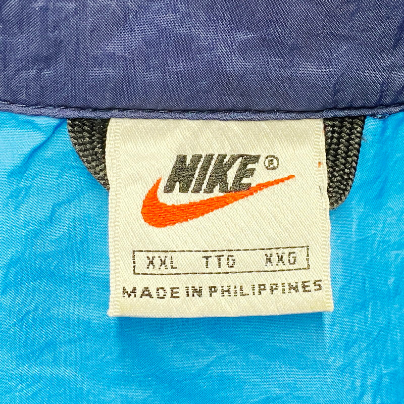 【中古品】【メンズ】 NIKE ナイキ 90S NYLON JACKET 90年代 ナイロンジャケット アウター 長袖 146-241124-ma-06-izu サイズ：XXL カラー：青系マルチ 万代Net店