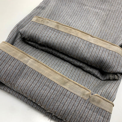 【中古品】【メンズ】  USED STRIPE 2-TUCK TROSERS ストライプ 2タック トラウザーズ パンツ ボトムス 157-241124-as-32-izu サイズ：下記参照 カラー：グレー 万代Net店