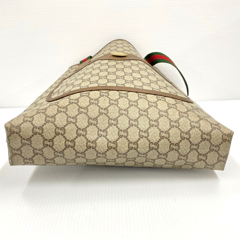 【中古品】【メンズ/レディース】  OLD GUCCI オールドグッチ GG PLUS GGプラス シェリーライン トートバッグ ハンドバッグ カバン 鞄 180-241124-as-23-izu カラー：ベージュ 万代Net店