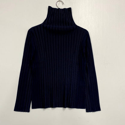 【中古品】【レディース】 PLEATS PLEASE プリーツプリーズ ISSEY MIYAKE イッセイミヤケ LS TURTLE NECK PLEATS CUT AND SEW PP93-FK342 ロングスリーブ タートルネック プリーツ カットソー 長袖 トップス 168-241125-as-19-izu サイズ：3 カラー：ネイビー 万代Net店