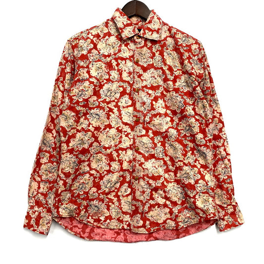 【中古品】【メンズ】 45rpm ４５アールピーエム LS FLOWER DESIGN SHIRT ロングスリーブ フラワーデザイン シャツ 長袖 トップス 140-241125-as-12-izu サイズ：4 カラー：レッド系 万代Net店