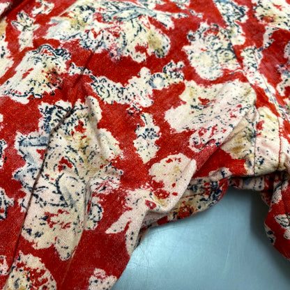 【中古品】【メンズ】 45rpm ４５アールピーエム LS FLOWER DESIGN SHIRT ロングスリーブ フラワーデザイン シャツ 長袖 トップス 140-241125-as-12-izu サイズ：4 カラー：レッド系 万代Net店