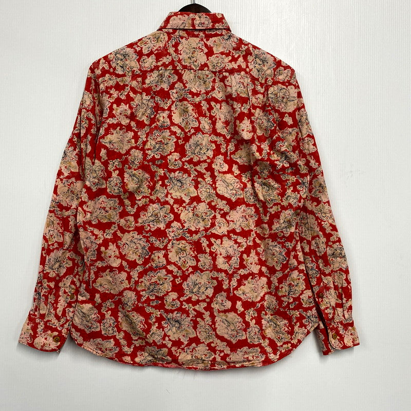 【中古品】【メンズ】 45rpm ４５アールピーエム LS FLOWER DESIGN SHIRT ロングスリーブ フラワーデザイン シャツ 長袖 トップス 140-241125-as-12-izu サイズ：4 カラー：レッド系 万代Net店