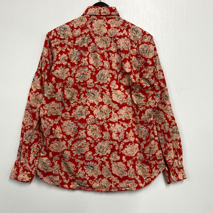 【中古品】【メンズ】 45rpm ４５アールピーエム LS FLOWER DESIGN SHIRT ロングスリーブ フラワーデザイン シャツ 長袖 トップス 140-241125-as-12-izu サイズ：4 カラー：レッド系 万代Net店
