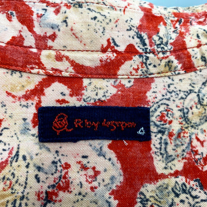 【中古品】【メンズ】 45rpm ４５アールピーエム LS FLOWER DESIGN SHIRT ロングスリーブ フラワーデザイン シャツ 長袖 トップス 140-241125-as-12-izu サイズ：4 カラー：レッド系 万代Net店