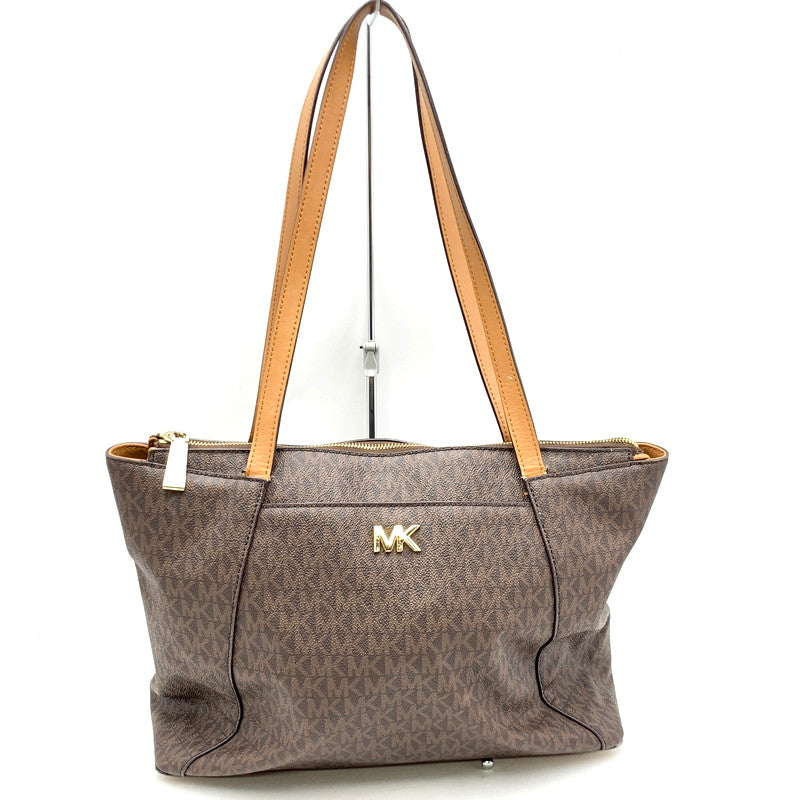 【現状渡し品】【レディース】 Michael Kors マイケルコース MADDIE MEDIUM LOGO TOTE 30H8GN2T2B マディ ミディアム ロゴ トートバッグ カバン 鞄 188-241127-as-30-izu カラー：ブラウン 万代Net店