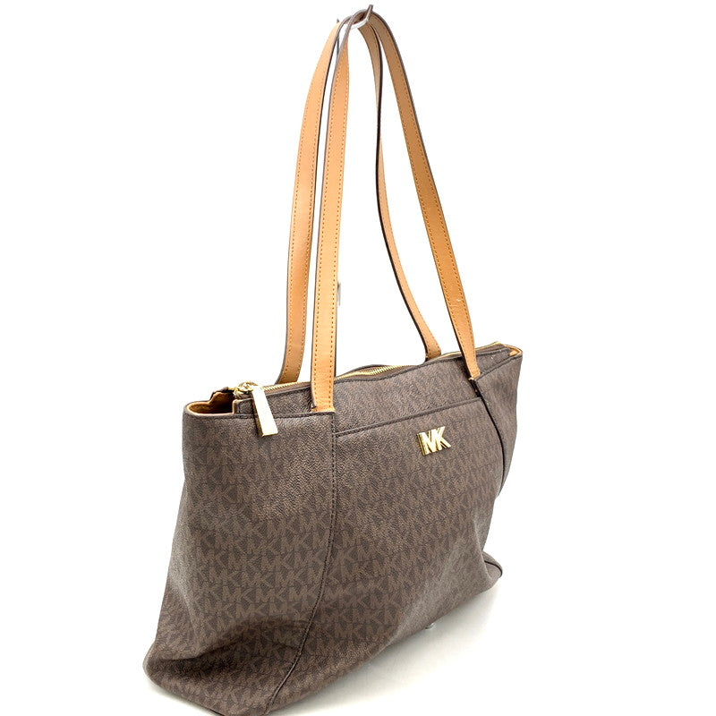 【現状渡し品】【レディース】 Michael Kors マイケルコース MADDIE MEDIUM LOGO TOTE 30H8GN2T2B マディ ミディアム ロゴ トートバッグ カバン 鞄 188-241127-as-30-izu カラー：ブラウン 万代Net店