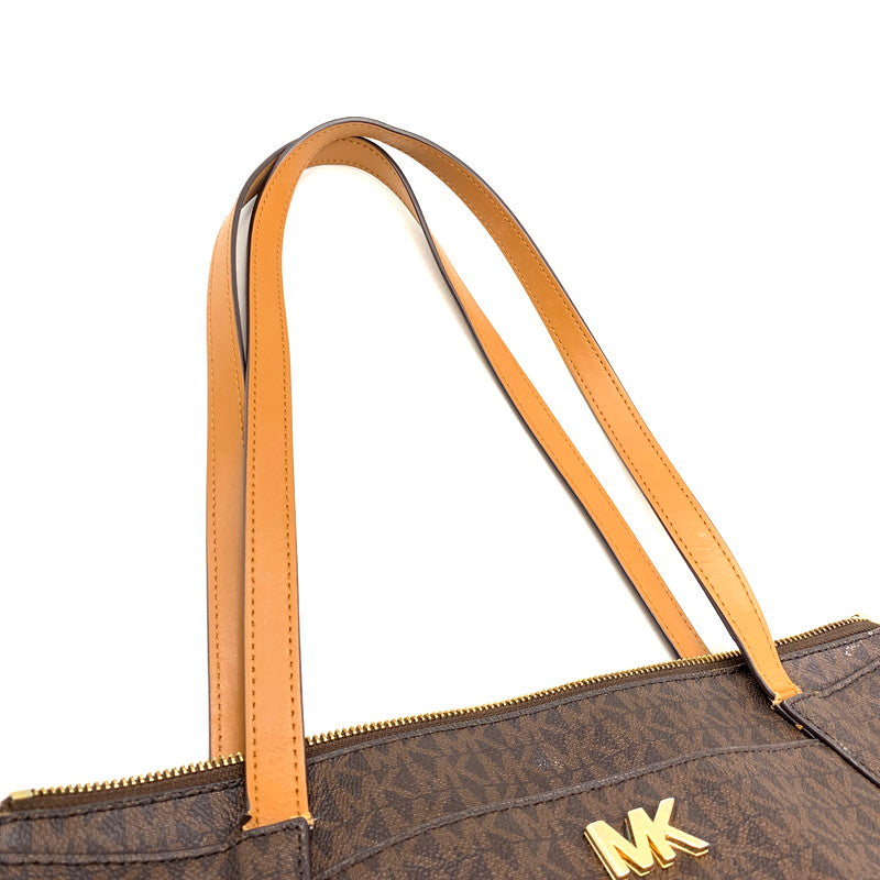 【現状渡し品】【レディース】 Michael Kors マイケルコース MADDIE MEDIUM LOGO TOTE 30H8GN2T2B マディ ミディアム ロゴ トートバッグ カバン 鞄 188-241127-as-30-izu カラー：ブラウン 万代Net店