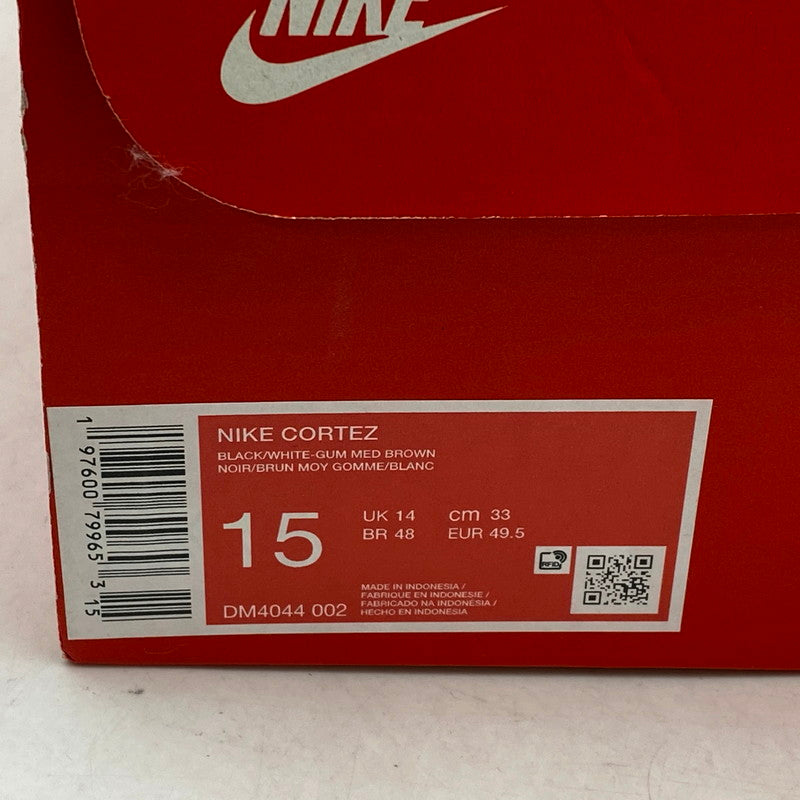 【中古美品】【メンズ】 NIKE ナイキ CORTEZ DM4044-002 コルテッツ スニーカー シューズ 靴 160-241129-as-15-izu サイズ：33cm カラー：BLACK/GUM MEDIUM BROWN/SESAME/WHITE 万代Net店