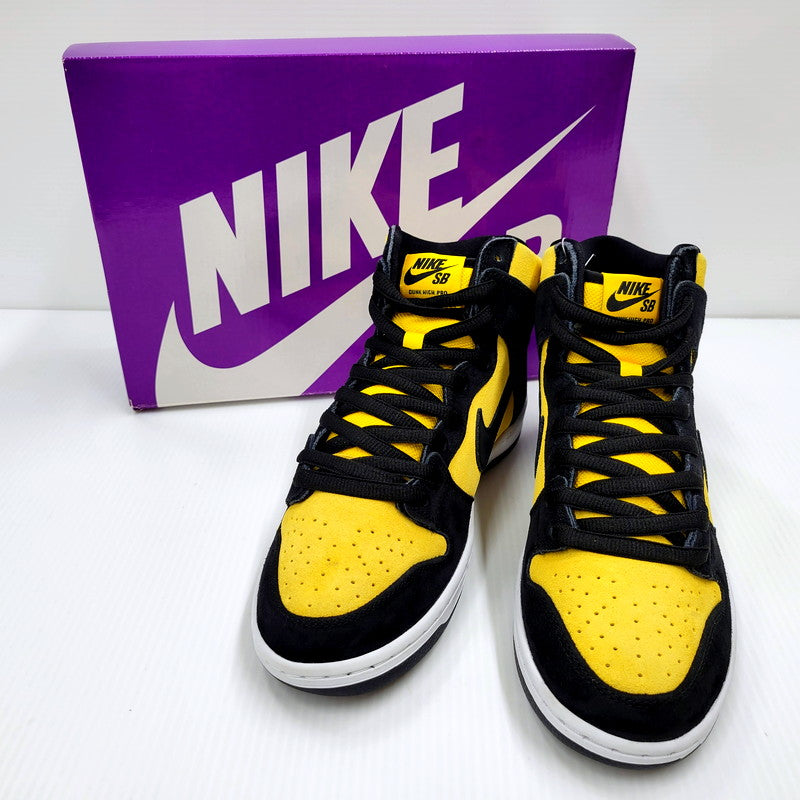 【中古品】【メンズ】 NIKE SB ナイキエスビー DUNK HIGH PRO DB1640-001 ダンク ハイ プロ スニーカー シューズ 靴 160-241130-ay-04-izu サイズ：27.5cm カラー：BLACK/BLACK-VARSITY MAIZE 万代Net店