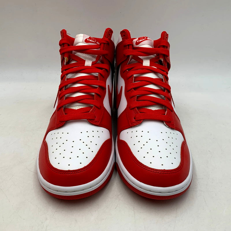 【中古美品】【メンズ】 NIKE ナイキ DD1399-106 DUNK HIGH CHAMPIONSHIP WHITE AND RED ダンク ハイ チャンピオンシップ スニーカー シューズ 靴 160-241130-mm-11-izu サイズ：28cm カラー：ホワイト/レッド 万代Net店