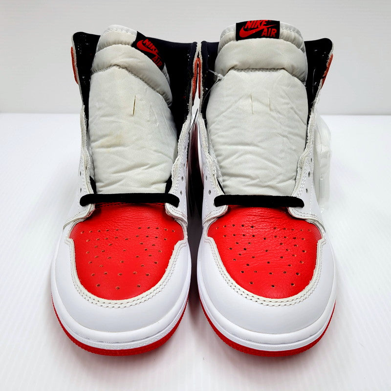 【中古品】【メンズ】 NIKE ナイキ AIR JORDAN 1 RETRO HIGH OG 555088-161 エアジョーダン 1 レトロ ハイ オリジナル スニーカー シューズ 靴 160-241130-ay-03-izu サイズ：28cm カラー：WHITE/UNIVERSITY RED-BLACK 万代Net店