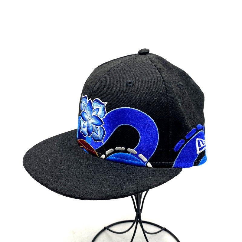 【中古品】【メンズ/レディース】 NEW ERA ニューエラ × HITOTZUKI ヒトツキ 59FIFTY ベースボールキャップ 帽子 185-241201-as-14-izu サイズ：7 1/8(56.8cm) カラー：ブラック 万代Net店