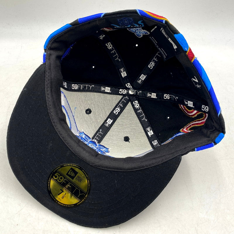 【中古品】【メンズ/レディース】 NEW ERA ニューエラ × HITOTZUKI ヒトツキ 59FIFTY ベースボールキャップ 帽子 185-241201-as-14-izu サイズ：7 1/8(56.8cm) カラー：ブラック 万代Net店