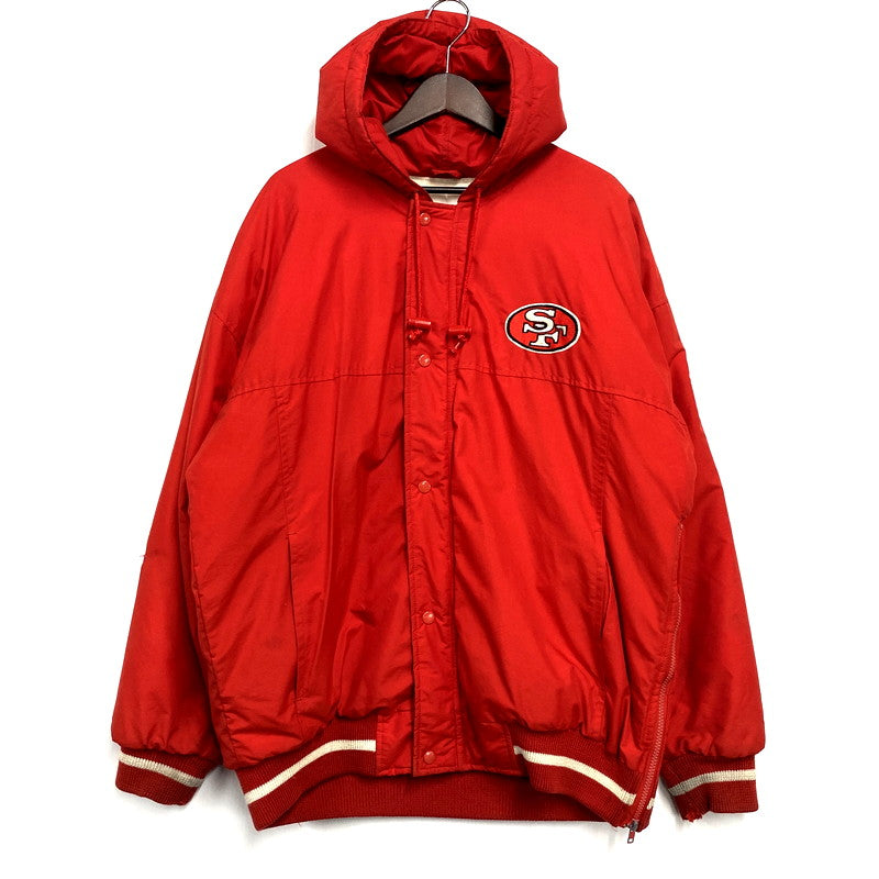 【中古品】【メンズ】  STARTER スターター 90S NFL SAN FRANCISCO 49ERS HOODED JACKET NFL サンフランシスコ・フォーティナイナーズ フーデッド ジャケット アウター 146-241202-as-26-izu サイズ：L カラー：レッド 万代Net店