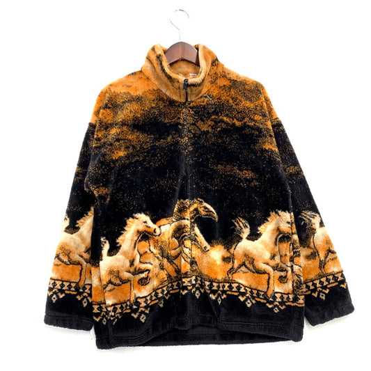 【中古品】【メンズ】  MAZMANIA マズマニア ANIMAL FLEECE JACKET アニマル フリースジャケット USA製 アウター 146-241203-as-05-izu カラー：マルチカラー 万代Net店