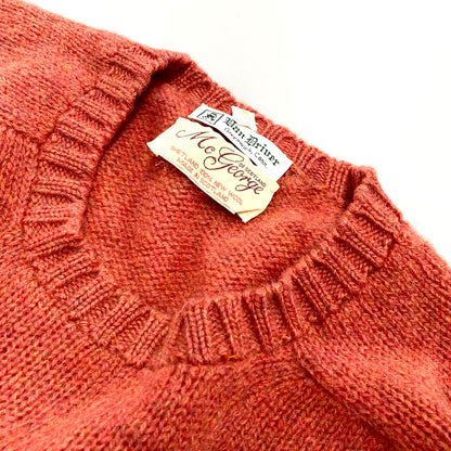 【現状渡し品】【メンズ】 MC GEORGE マックジョージ 80S WOOL KNIT SWEATER ウールニットセーター スコットランド製 長袖 トップス 146-241204-as-20-izu サイズ：46 カラー：オレンジ 万代Net店
