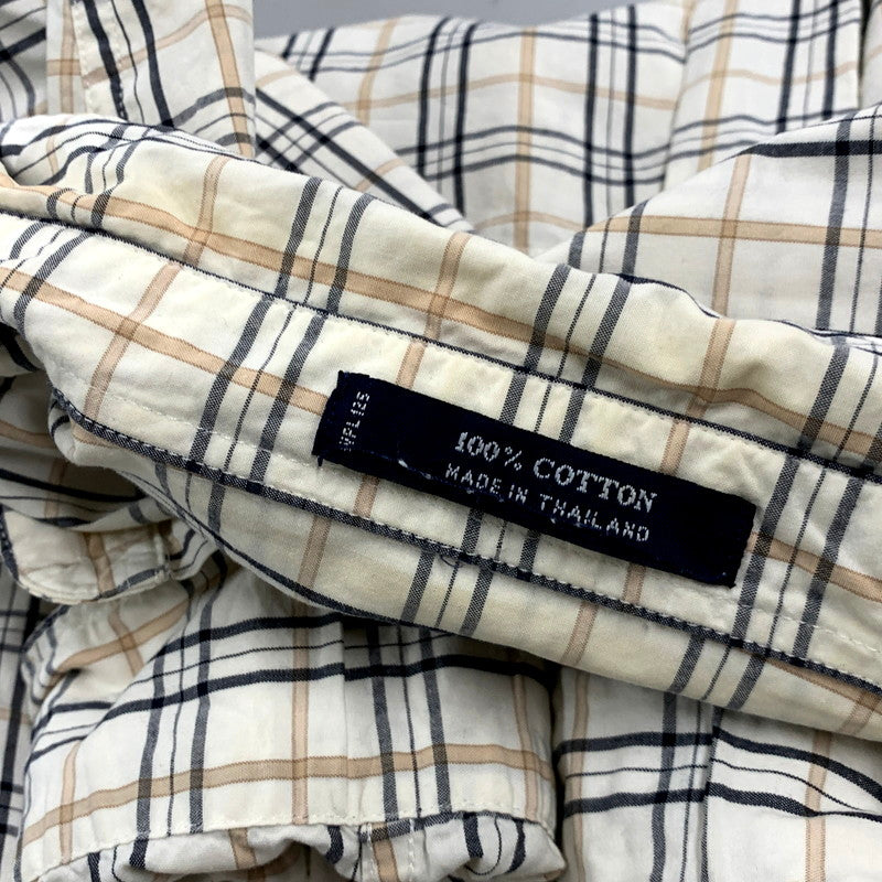 【中古品】【メンズ】  CHAPS RALPH LAUREN チャップスラルフローレン LS BD CHECK SHIRT ロングスリーブ ボタンダウン チェックシャツ 長袖 トップス 146-241209-as-25-izu サイズ：L カラー：ホワイト系 万代Net店