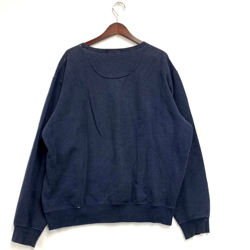 【現状渡し品】【メンズ】 Polo by Ralph Lauren ポロバイラルフローレン 90S CREWNECK SWEATSHIRT クルーネック スウェットシャツ トレーナー 長袖 トップス 146-241214-as-03-izu サイズ：L カラー：ネイビー 万代Net店