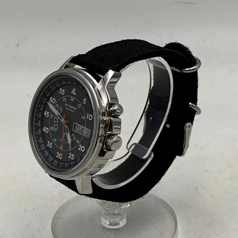 【中古品】【メンズ/レディース】 LAD WEATHER ラドウェザー SOLAR DRIVE ソーラー ドライブ 腕時計 198-241212-as-33-izu カラー：ブラック 万代Net店