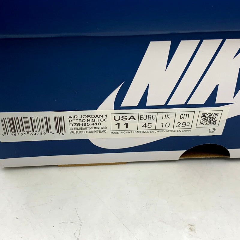 【中古美品】【メンズ】 NIKE ナイキ AIR JORDAN 1 RETRO HIGH OG DZ5485-410 エア ジョーダン 1 レトロ ハイ OG スニーカー シューズ 靴 160-241209-as-08-izu サイズ：29cm カラー：TRUE BLUE/WHITE-CEMENT GREY 万代Net店