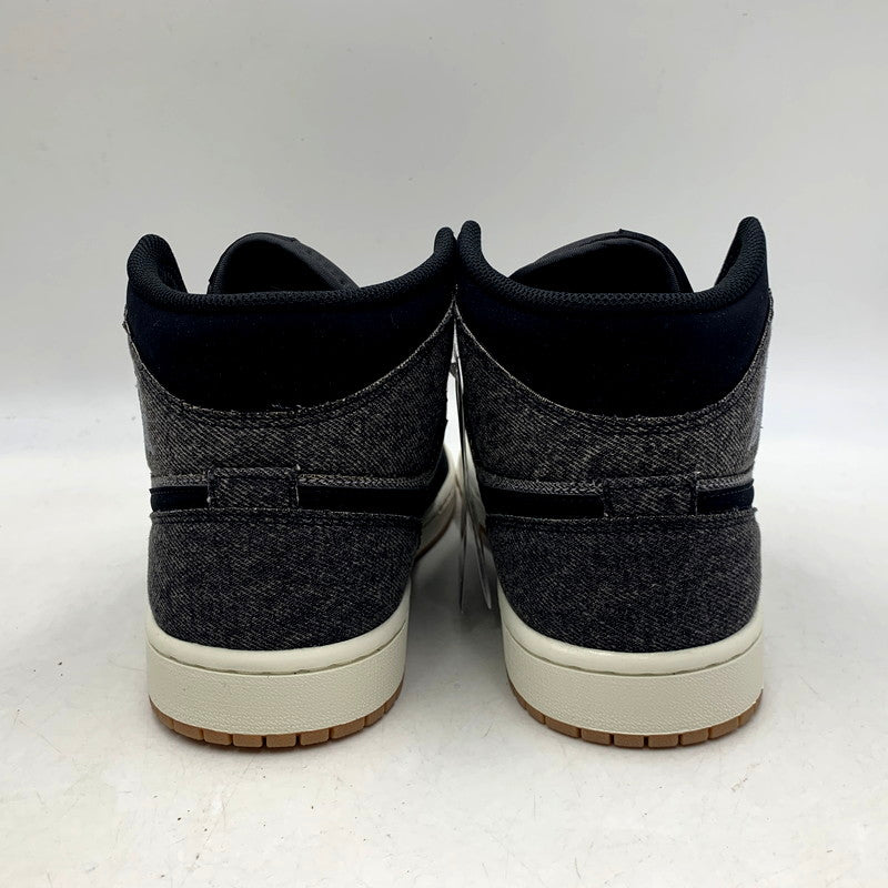 【中古美品】【メンズ】 NIKE ナイキ AIR JORDAN 1 MID SE V2 HJ4363-001 エア ジョーダン 1 ミッド SE V2 スニーカー シューズ 靴 160-241212-as-05-izu サイズ：27cm カラー：BLACK/BLACK-SAIL-GUM MED BROWN 万代Net店