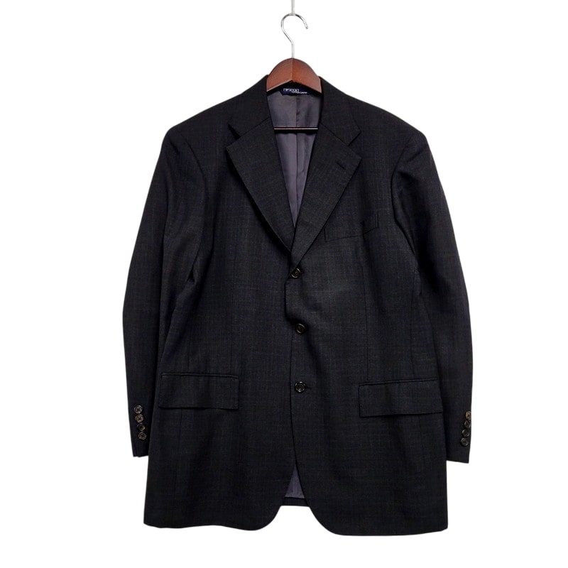 【中古品】【メンズ】 Polo by Ralph Lauren ポロバイラルフローレン 80-90S WOOL TAILORED JACKET ウール テーラードジャケット 日本製 三角タグ アウター 146-241215-as-07-izu カラー：ブラック 万代Net店