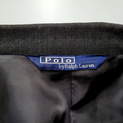 【中古品】【メンズ】 Polo by Ralph Lauren ポロバイラルフローレン 80-90S WOOL TAILORED JACKET ウール テーラードジャケット 日本製 三角タグ アウター 146-241215-as-07-izu カラー：ブラック 万代Net店