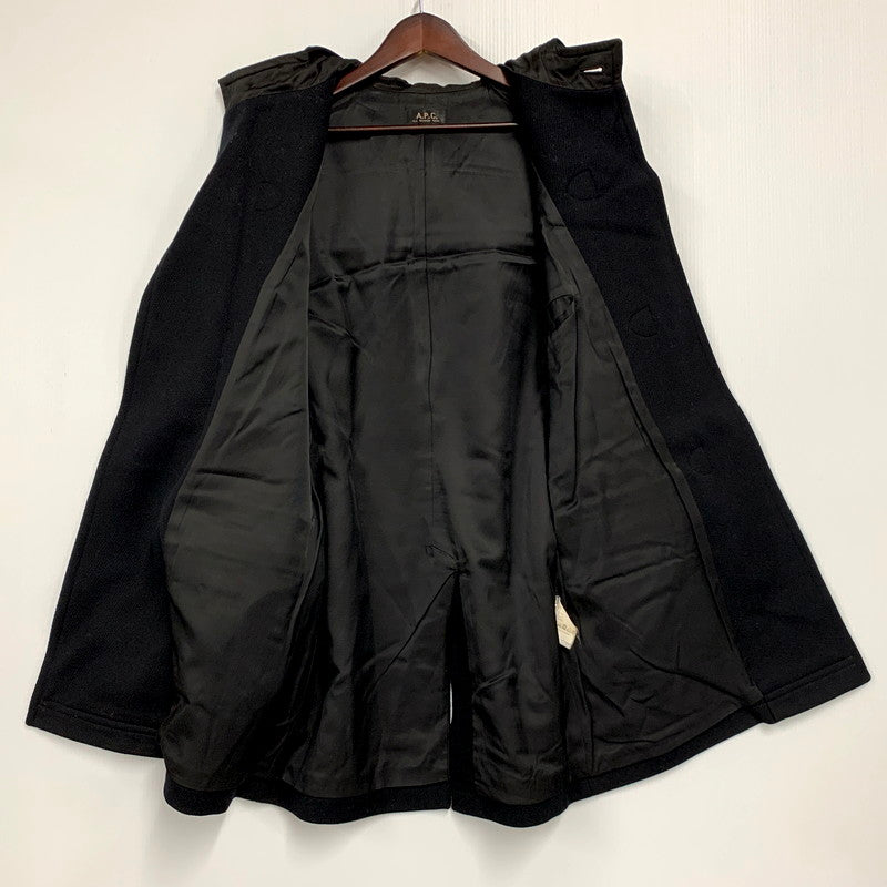 【中古品】【メンズ】 A.P.C. アーペーセー HOODED DUFFLE COAT フーデッド ダッフルコート アウター 141-241215-as-32-izu サイズ：XS カラー：ブラック 万代Net店