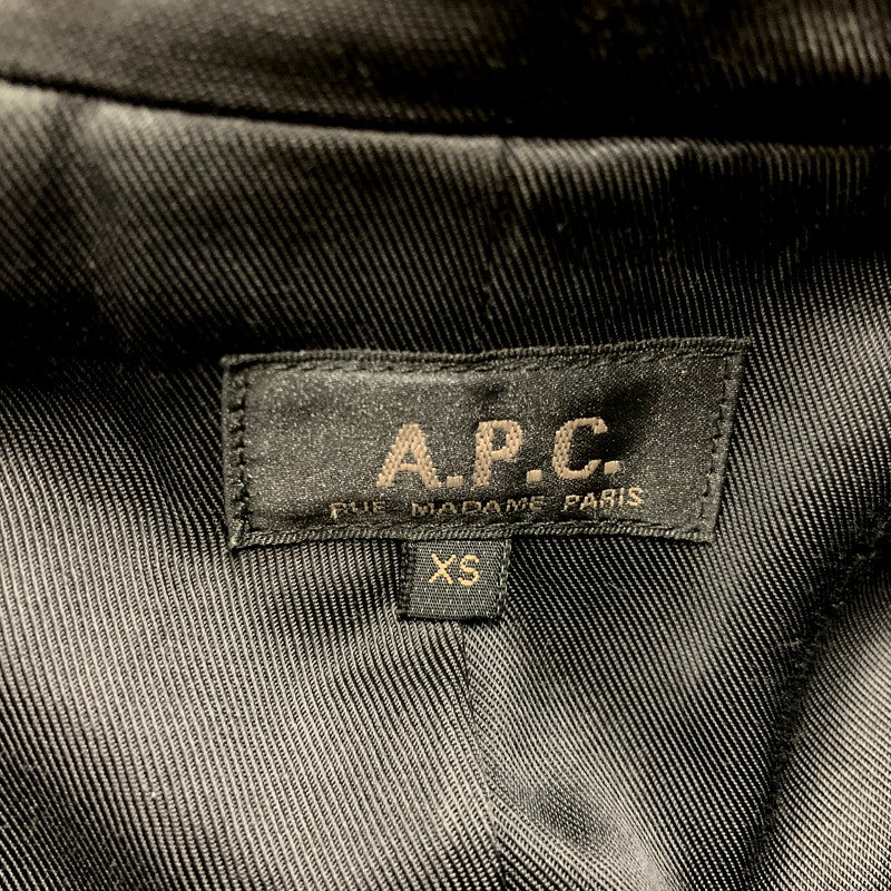 【中古品】【メンズ】 A.P.C. アーペーセー HOODED DUFFLE COAT フーデッド ダッフルコート アウター 141-241215-as-32-izu サイズ：XS カラー：ブラック 万代Net店