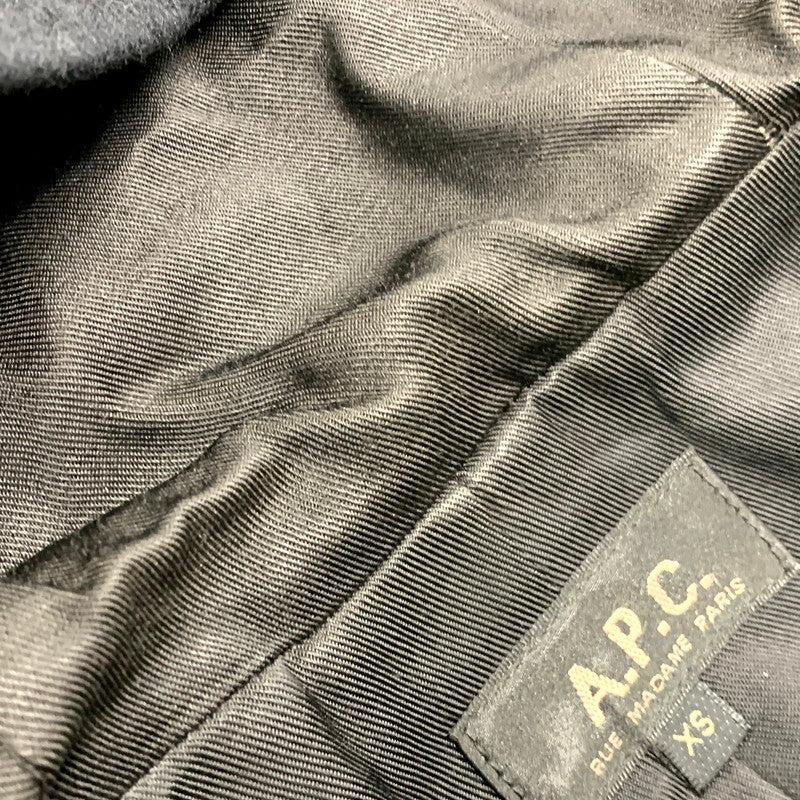 【中古品】【メンズ】 A.P.C. アーペーセー HOODED DUFFLE COAT フーデッド ダッフルコート アウター 141-241215-as-32-izu サイズ：XS カラー：ブラック 万代Net店