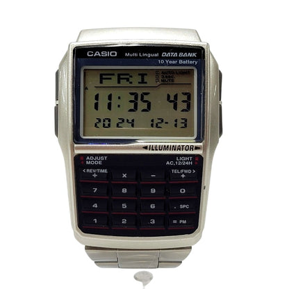 【中古品】【メンズ/レディース】 CASIO カシオ DATA BANK DBC-32 データバンク デジタル 時計 腕時計 198-241213-ay-02-izu カラー：シルバー 万代Net店