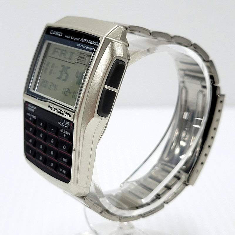 【中古品】【メンズ/レディース】 CASIO カシオ DATA BANK DBC-32 データバンク デジタル 時計 腕時計 198-241213-ay-02-izu カラー：シルバー 万代Net店