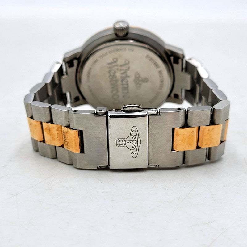 【中古品】【レディース】 Vivienne Westwood ヴィヴィアンウエストウッド BLOOMSBURY VV152SRSSL ブルームズベリー クロノグラフ 腕時計 198-250207-as-12-izu カラー：ゴールド×シルバー 万代Net店