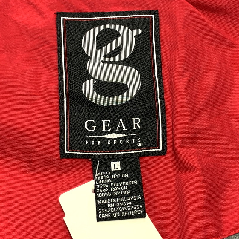 【中古美品】【メンズ】 GEAR FOR SPORTS ギアフォースポーツ 90S NYLON FLEECE JACKET ナイロンフリースジャケット アウター 146-241217-as-18-izu サイズ：L カラー：レッド 万代Net店