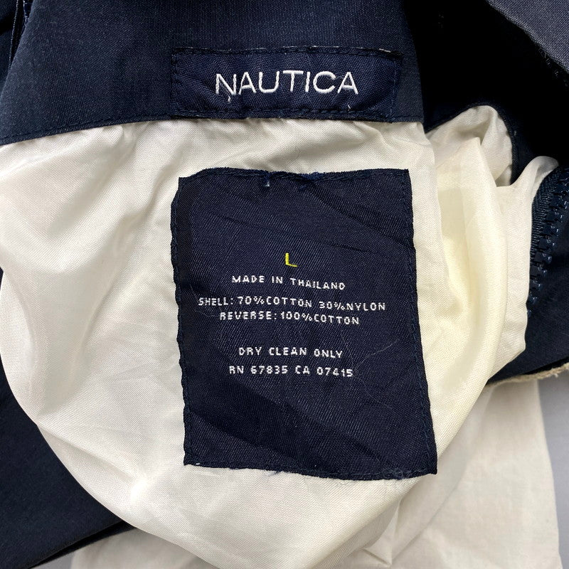 【現状渡し品】【メンズ】 NAUTICA ノーティカ 90-00S REVERSIBLE SAILING JACKET リバーシブル セーリングジャケット アウター 146-241219-as-38-izu サイズ：L カラー：ブルー系×ホワイト 万代Net店