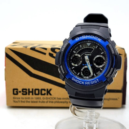 【中古品】【メンズ/レディース】 G-SHOCK ジーショック ANALOG-DIGITAL AW-590 アナデジ  腕時計 196-250207-as-47-izu サイズ：52 × 46.4 × 14.9 mm カラー：ブラック 万代Net店