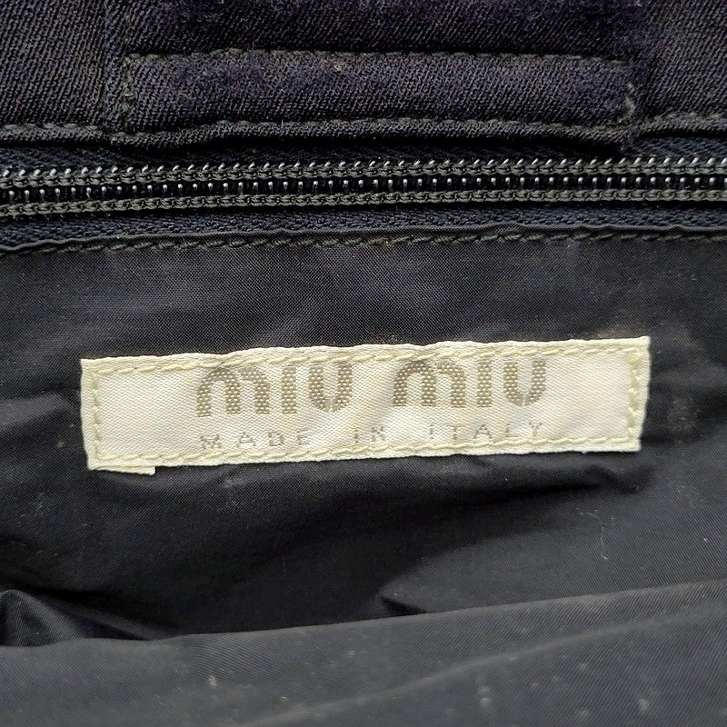 【中古品】【レディース】 MIUMIU ミュウミュウ 90S EMBOSSING BAG ハンドバッグ カバン 鞄 180-241218-as-14-izu カラー：ブラック 万代Net店