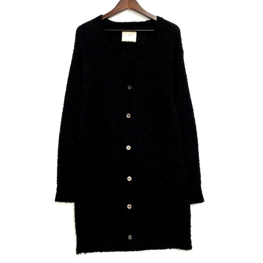 【中古品】【メンズ】 COMME des GARCONS HOMME コムデギャルソンオム 90S WOOL LONG CARDIGAN IN-040060 AD1996 ウール ロングカーディガン 140-241218-as-30-izu サイズ：下記参照 カラー：ブラック 万代Net店