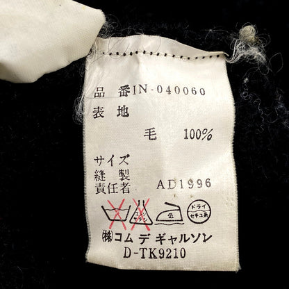 【中古品】【メンズ】 COMME des GARCONS HOMME コムデギャルソンオム 90S WOOL LONG CARDIGAN IN-040060 AD1996 ウール ロングカーディガン 140-241218-as-30-izu サイズ：下記参照 カラー：ブラック 万代Net店