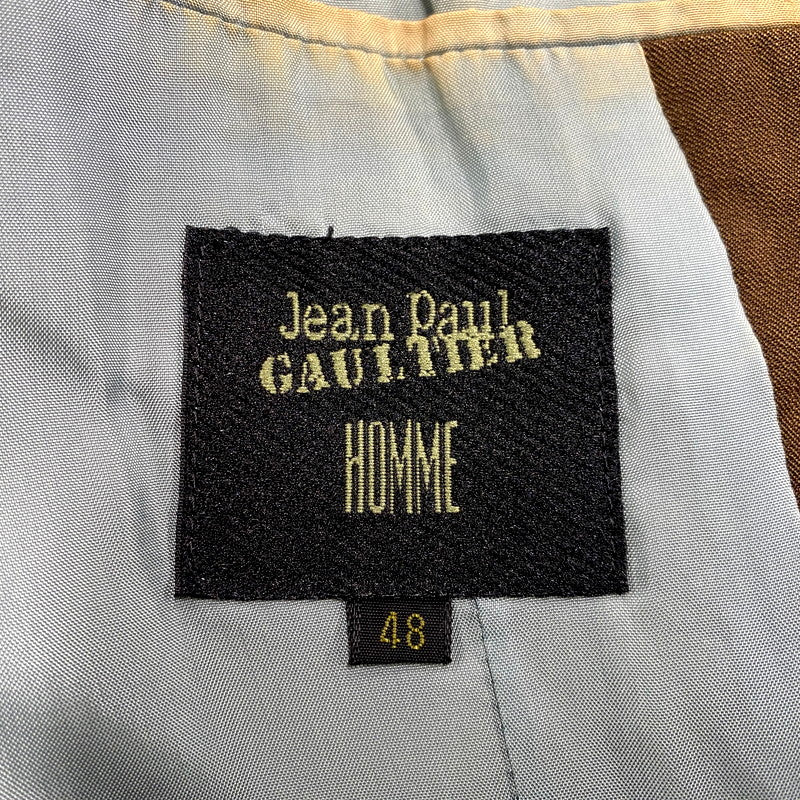 【現状渡し品】【メンズ】 JEAN PAUL GAULTIER HOMME ジャンポールゴルチエオム 90S SUIT SET UP スーツ セットアップ 141-241218-as-23-izu サイズ：48 カラー：ブラウン 万代Net店