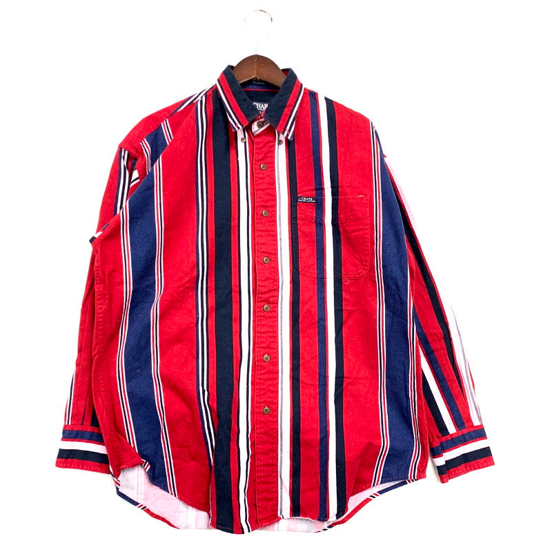 【中古品】【メンズ】 CHAPS RALPH LAUREN LS BD COTTON STRIPE SHIRT チャップス ラルフローレン ストライプシャツ 長袖 トップス 146-241222-ay-16-izu サイズ：M カラー：マルチ 万代Net店