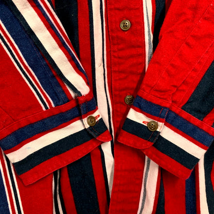 【中古品】【メンズ】 CHAPS RALPH LAUREN LS BD COTTON STRIPE SHIRT チャップス ラルフローレン ストライプシャツ 長袖 トップス 146-241222-ay-16-izu サイズ：M カラー：マルチ 万代Net店